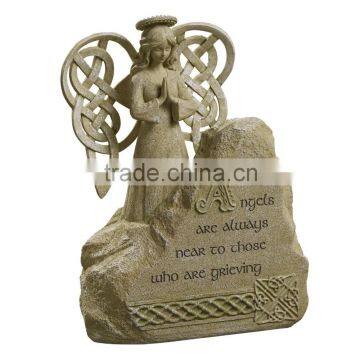 Arts and Crafts Knot Wing Angel Bereavement Statue