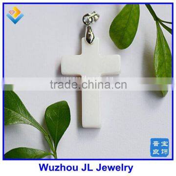 Cabochon Cross Natural Mother of Pearl Shell MOP Cross Pendant/mother-of-pearl cross pendant