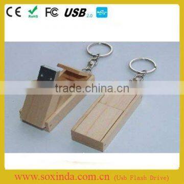 OEM gift swivel wooden usb stick