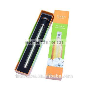 factory made stainless steel wine chiller stick with customize logo