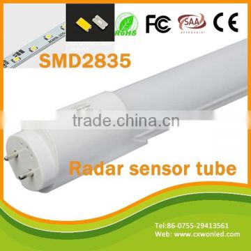 CE and RoHS 4FT Radar microwave sensor T8 LED TUBE with motion sensor