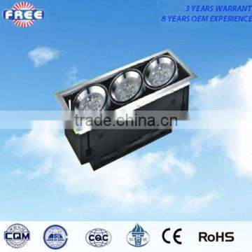 15W grill light hot sell aluminum alloy square housing for ceiling