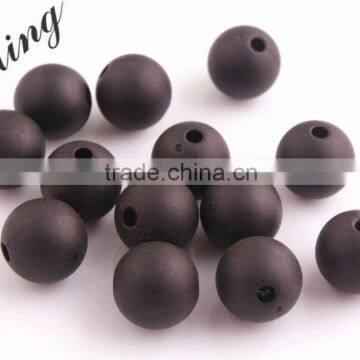 Black Color Wholesales Cheapest Price Fashion 6MM to 14MM Acrylic Transparent Matte Frost Beads for Kids Jewelry Necklace Making