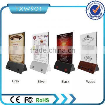 Hot Selling Bar/restaurant/ coffee shop menu stand power bank 10000mah with lock