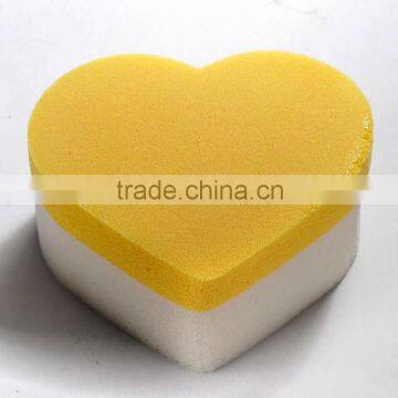 double color heart shape sponge makeup