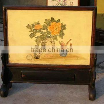 chinese antique beautiful drawing screen