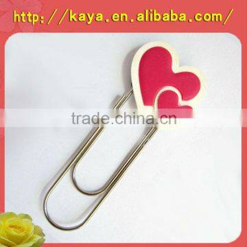 Fancy gift wholesale 3d soft pvc logo stainless steel bookmark