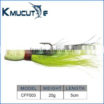 Chentilly CFF003 fly fishing bait lead head and deer hair 20g fishing bait