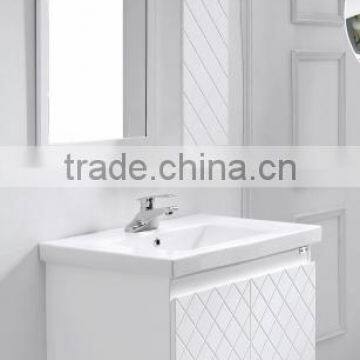 HUIDA white color bathroom cabinet vanities, ceramic basin,mirror storage cabinet