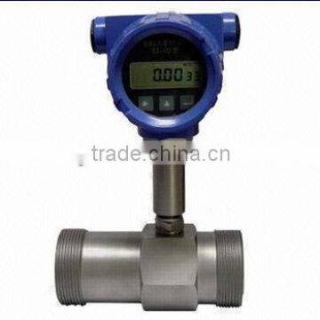 low cost thread connecting turbine liquid flow meter