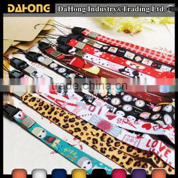 high quality fashion funny animal polyester printing lanyard