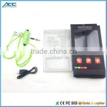 New Led Flashing Music Metal Earphones Noise Cancelling Earphone photo-4