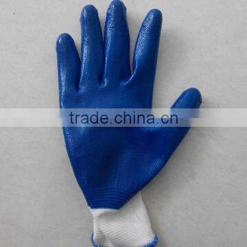 15gauge nylon glove with nitrile coated on palm