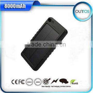 8000mAh Emergency Power Solar Charger For Mobile Phones