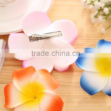 2015 Hot Sale Artificial Brooch Flower,Head Flower,Frangipani Hair Clip/Plumeria Hair Clip photo-2