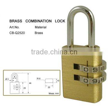 Heavy duty brass padlock drawer combination lock changeable combination lock