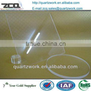 Best Selling Clear Large Quartz Glass Round Sheet Thin Fused Silica Discs