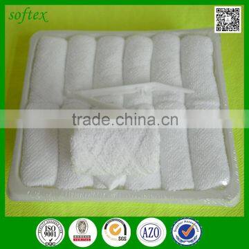 wholesale china factory Disposable Airplane Terry 10x10 cotton terry flight hot towel