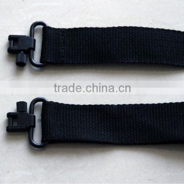 Black Braid Gun Sling,Gun Belt,Narrow Goods Gun Belt/Sling With 2pcs 1" Swivels