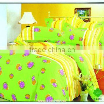 Yellow Circle Kids Twin Size Bedding Sheet Comforter Set