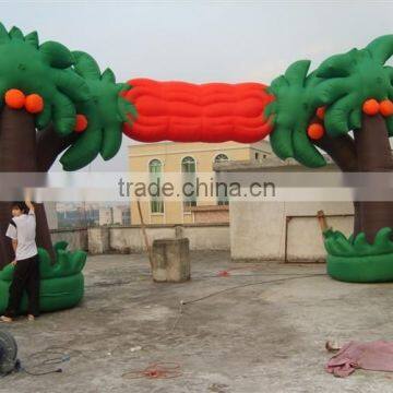 Inflatable PVC tree, inflatable arch with logo printing, inflatable green tree balloon