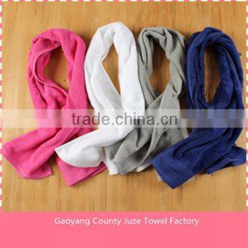 32*110cm 100% cotton velour terry sport towel wholesale