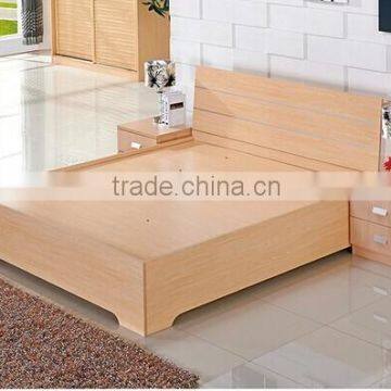 Modern Hot Sale Plywood Double Bed With Storage Plywood