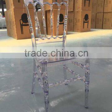 plastic resin clear napoleon chair