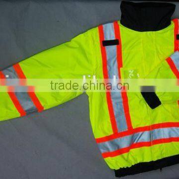 High Quality Safety Jacket road safety winter reflective jacket Waterpoof Yellow Winter Warm High Visibility