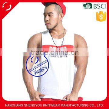 100 Cotton Mens Gym Bodybuilding Custom Stringer Tank Top