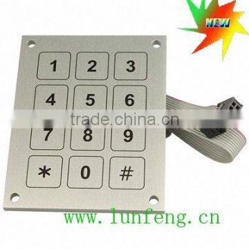 Custom stainless steel keypad