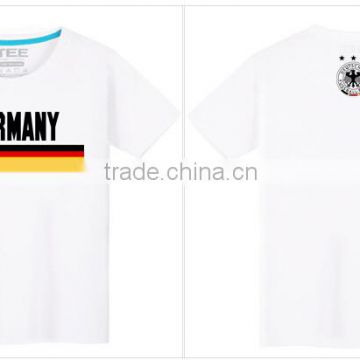 Hot sale world cup print logo high quality cotton tshirt