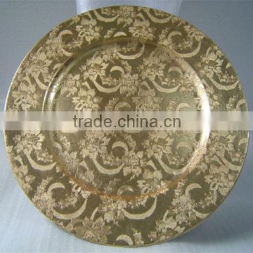 Beautiful gold wedding plate charger