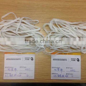 3,4mm white elastic rubber tape for non-woven products