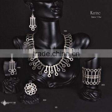 Ring Earring Bracelet Necklace Authentic Turkish Ottoman Ethnic Antique Jewelery Set Made in Istanbul photo-3