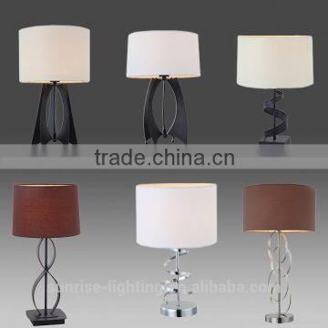 Elegant fabric shade table lamp for hotel project and decoration