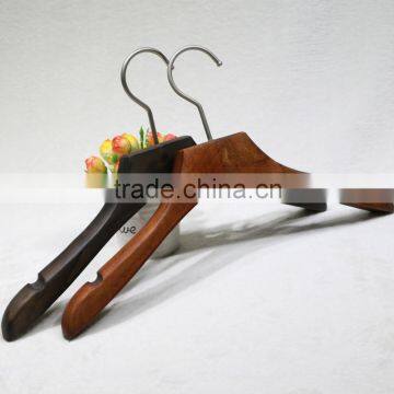 Wooden Color Luxury Wooden Clothes Hanger for wholesale