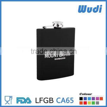 rubber coating stainless steel hip flask HF403