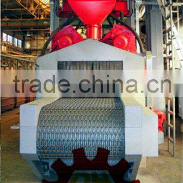 High quality QWD Series /efficient Standard automatic Wire Mesh Belt Type Blasting Machines with direct-driven blastwheel