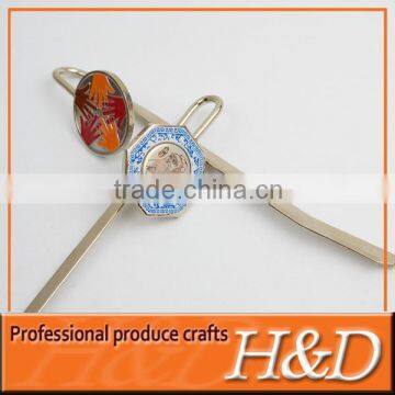 cheap enamel/ stoving varnished custom metal bookmarks