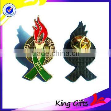 Torch light anti-gold metal lapel pins