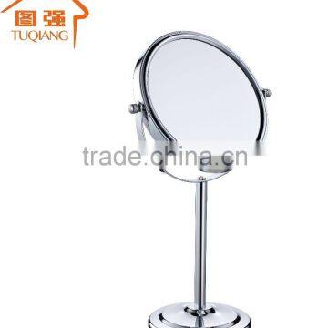 Desktop metal chrome plated table mirror