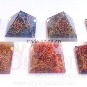 Orgone Chakra Pyramid Set | Chakra Pyramid Orgonite Set | Orgone Healing