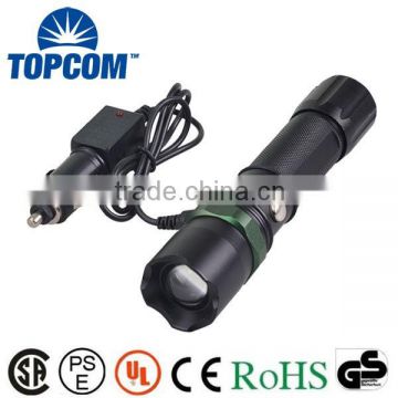 Fusion of Sophistication for Instrumental hammer 240 Lm XML LED Zoomable Rechargeable Flashlight