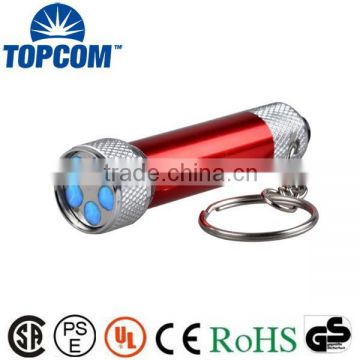 Promotional Gift Blacklight 365nm Custom 5 LED Best Keychain Flashlight