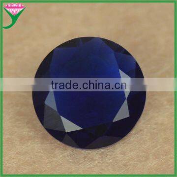 high quality 10mm round diamond cut decorative dark blue glass gems for vase filler