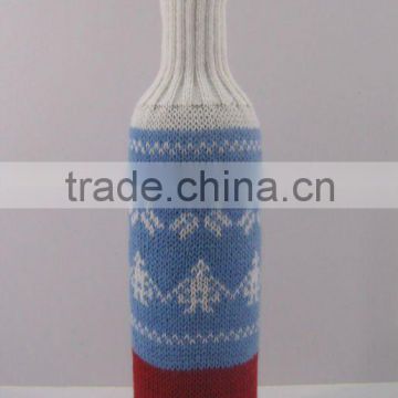 Knitting wine bottle decoration christmas