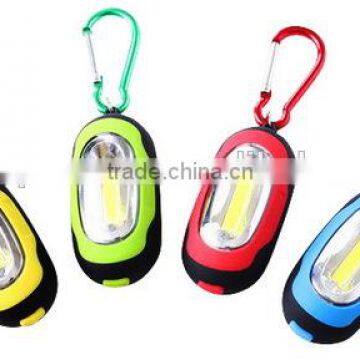 COB flashlight with carabiner