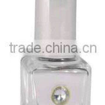 12ml square glass nail polish bottle with cap