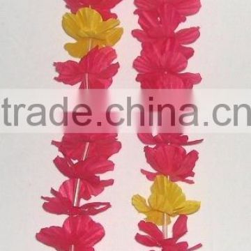 two colors artificial hawaiian lei party lies